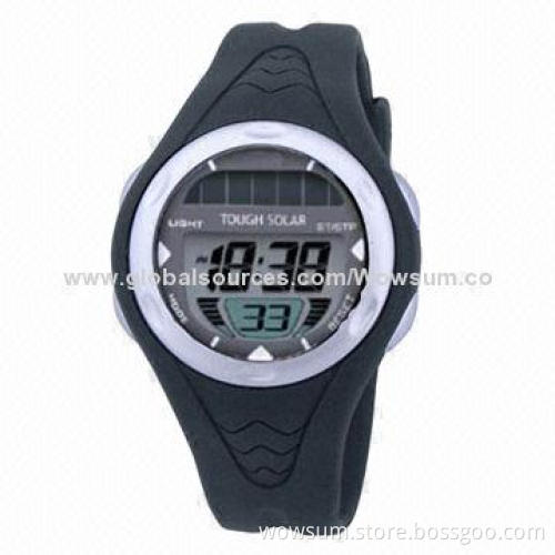 Solar Watch, Dual Power with Solar Power and Battery